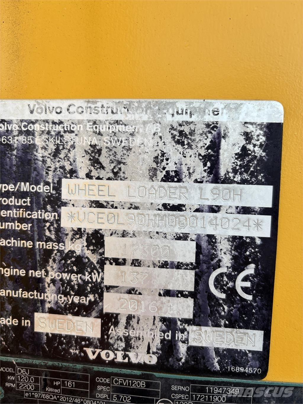 Volvo L90H Tekerlekli yükleyiciler