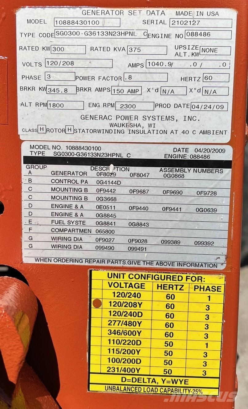 Generac SG300 Gaz Jeneratörleri