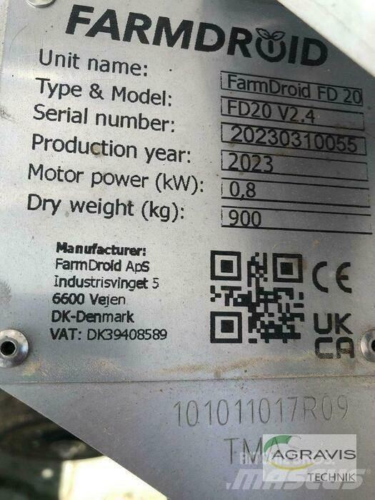 Farmdroid FD20 Hasat makineleri