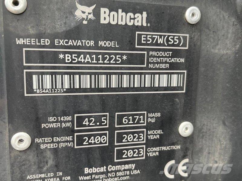 Bobcat E57W Lastik tekerli ekskavatörler
