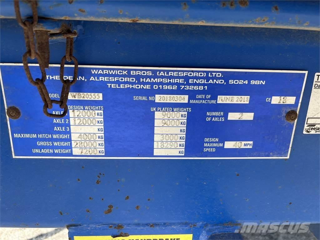  WARWICK 20 TONNE Diger römorklar