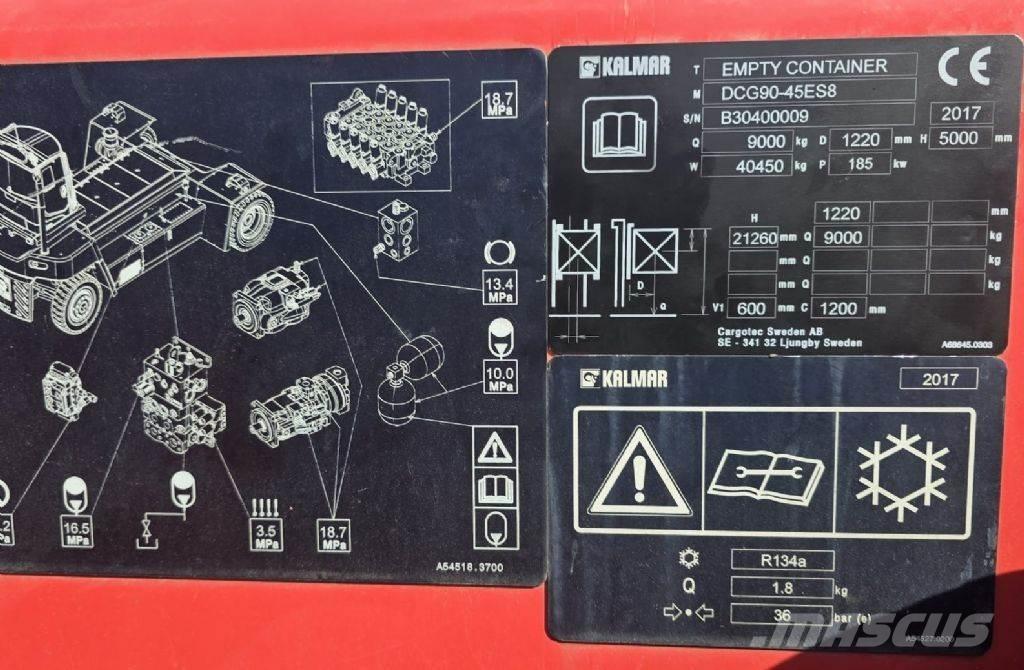 Kalmar DCG90-45ES8 Reach stacker - konteyner forkliftleri