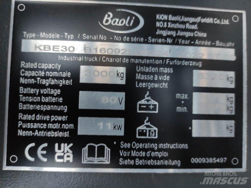 Baoli KBE30 Elektrikli forkliftler