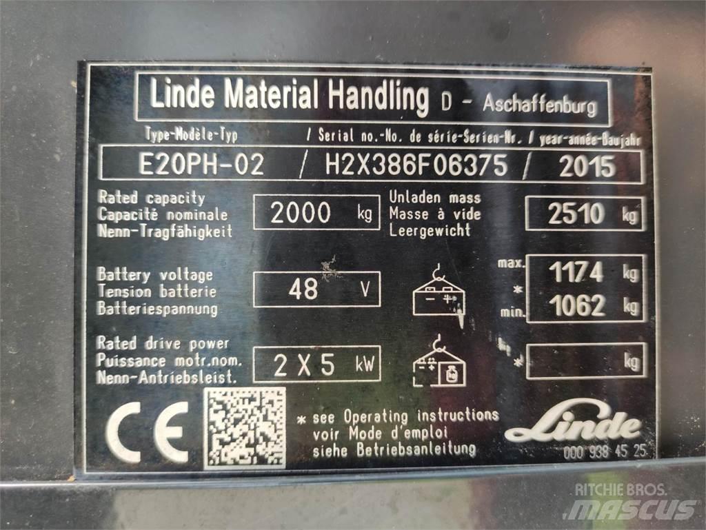 Linde E20-PH-02 Elektrikli forkliftler