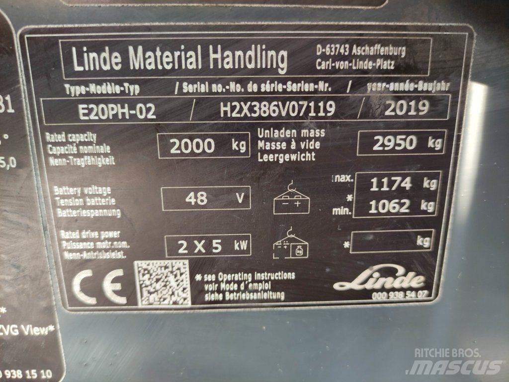 Linde E20PH-02-386 EVO Elektrikli forkliftler