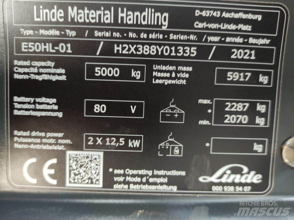 Linde E50HL-01-388 Elektrikli forkliftler