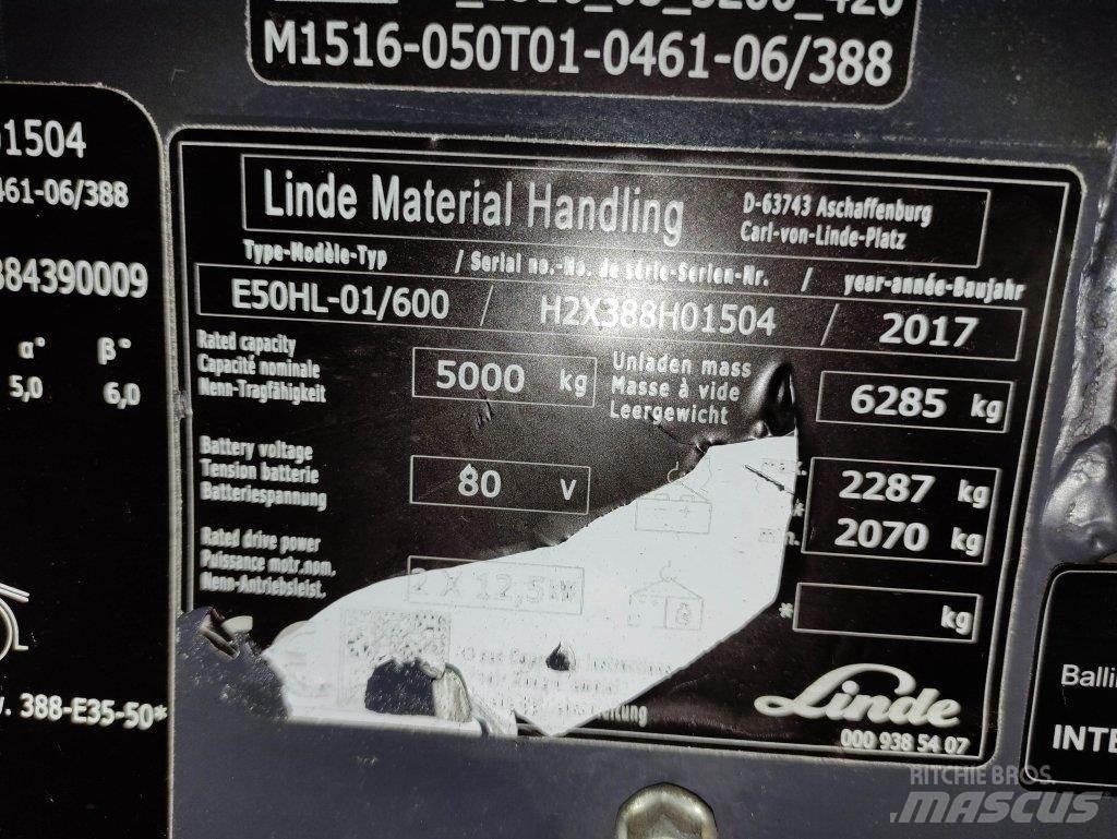 Linde E50HL-01/600-388 Elektrikli forkliftler