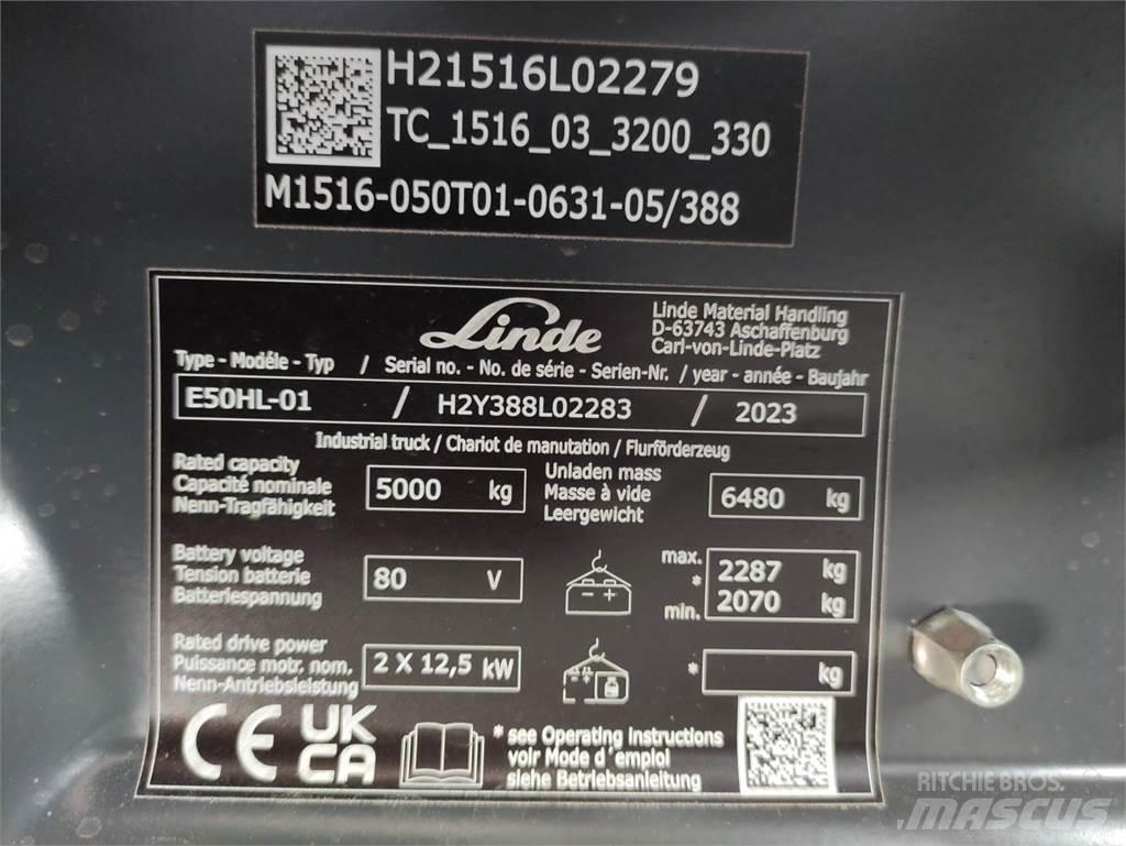 Linde E50HL-388 Elektrikli forkliftler