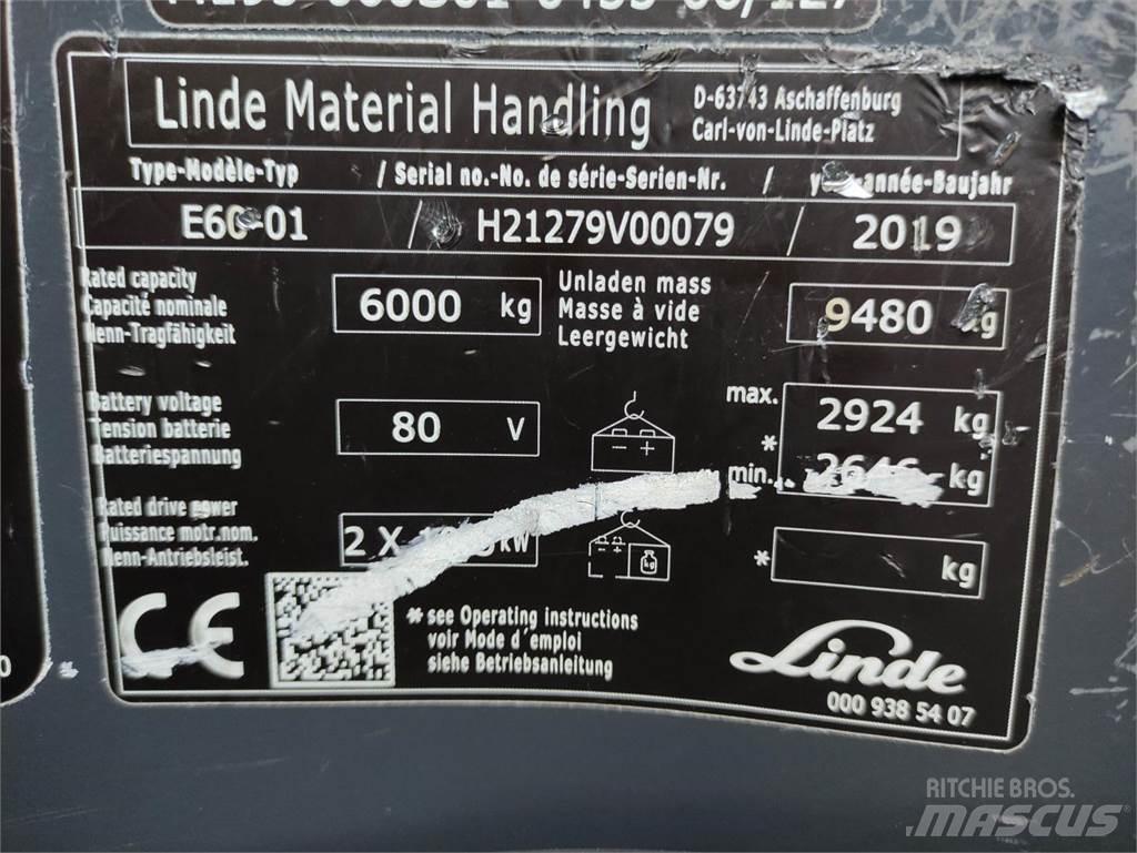 Linde E60-01-1279 Elektrikli forkliftler