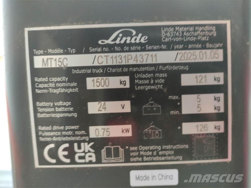 Linde MT15C Düsük seviye kaldirici