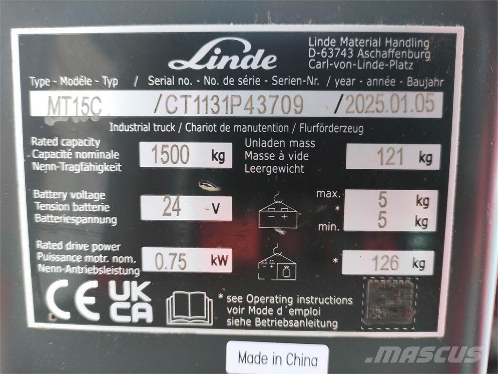 Linde MT15C Düsük seviye kaldirici