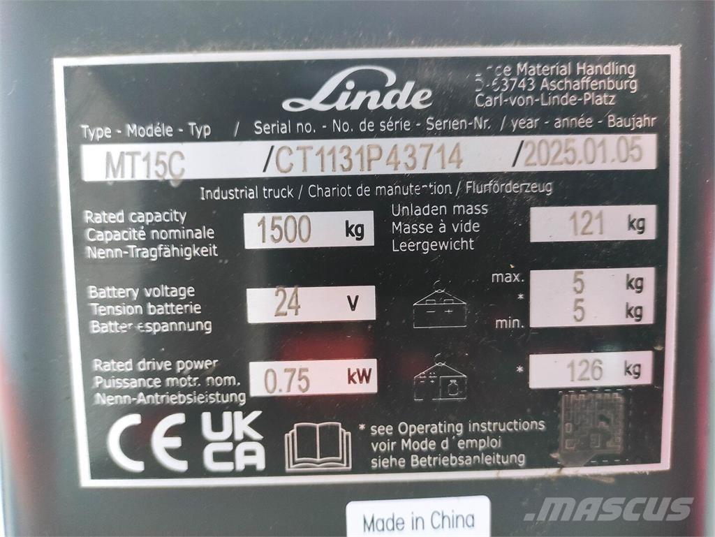 Linde MT15C Düsük seviye kaldirici