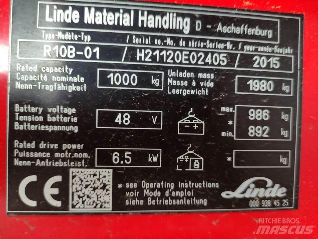Linde R10B-01-112 Reach truck - depo içi istif araçları