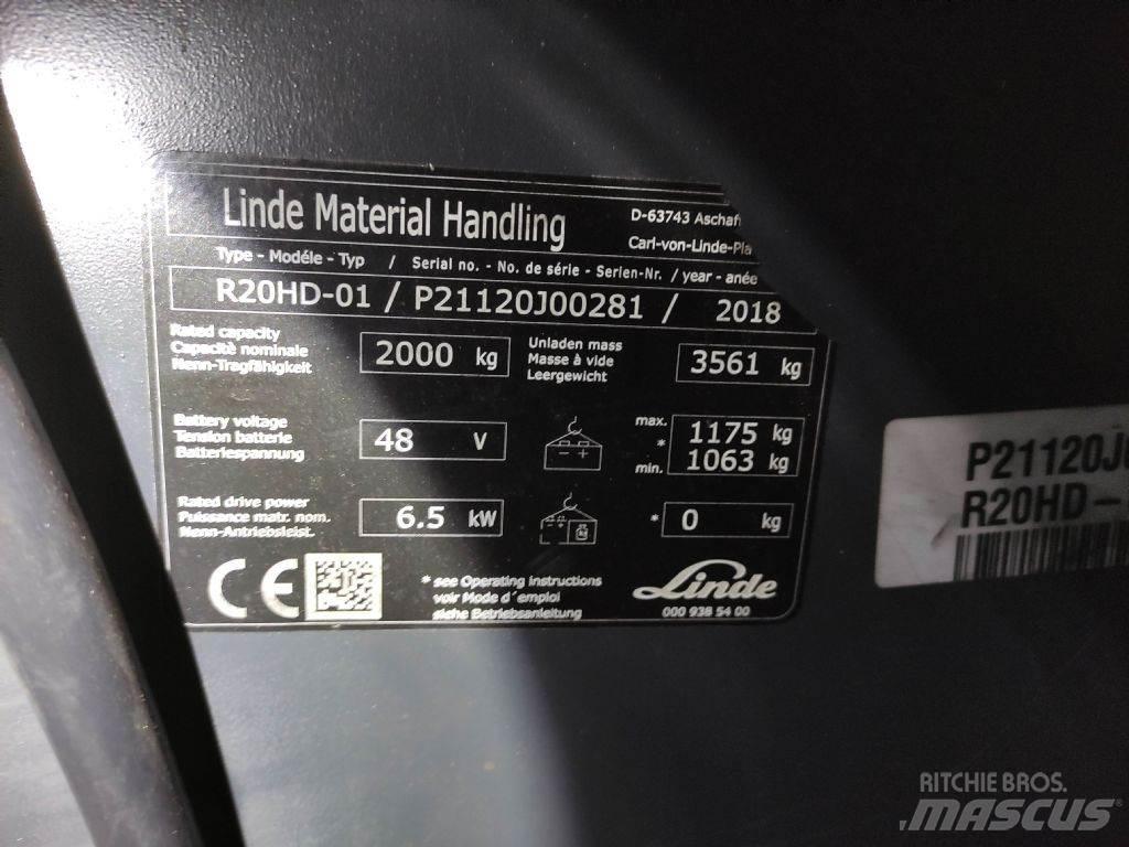 Linde R20HD-01-1120 Reach truck - depo içi istif araçları