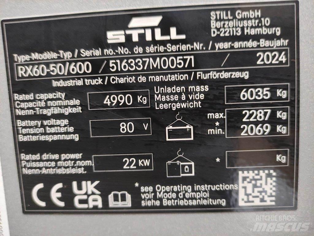 Still RX60-50/600 Elektrikli forkliftler