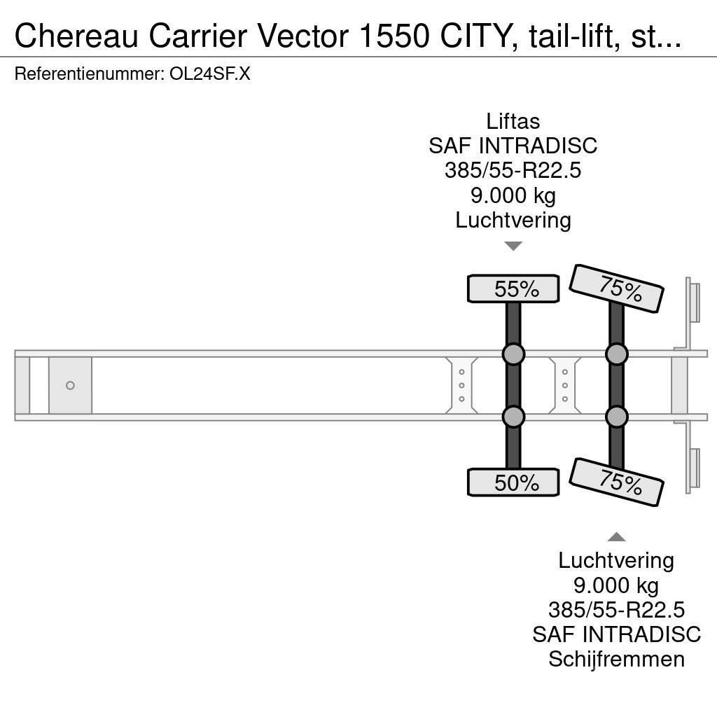 Chereau Carrier Vector 1550 CITY, tail-lift, steering-axle Frigofrik çekiciler