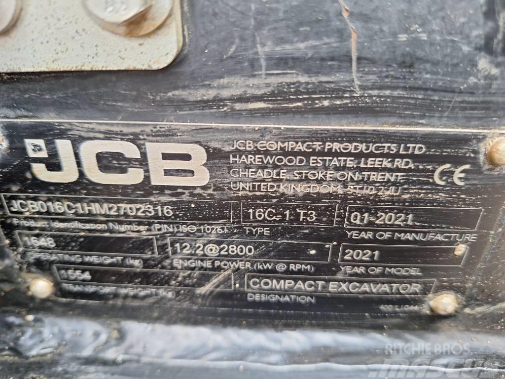 JCB 16 C Mini ekskavatörler, 7 tona dek
