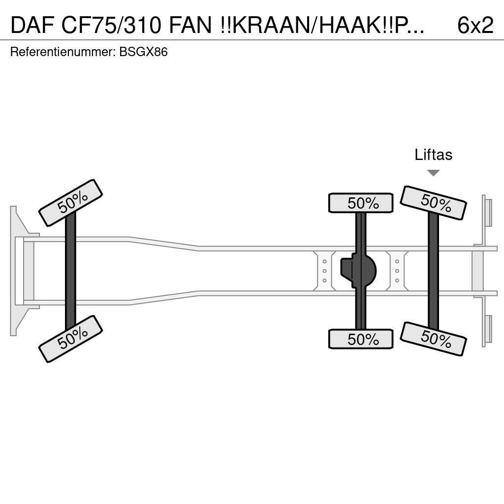 DAF CF75/310 FAN !!KRAAN/HAAK!!PERSCONTAINER!!HIGH PRE Vinçli kamyonlar