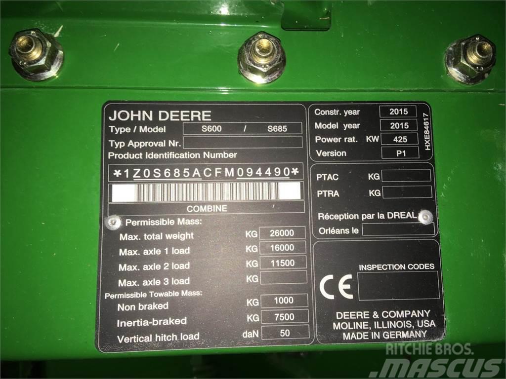 John Deere S685 Biçerdöverler