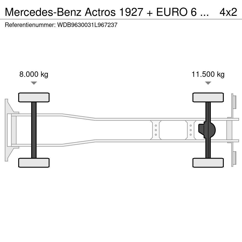 Mercedes-Benz Actros 1927 + EURO 6 + LIFT Kapali kasa kamyonlar
