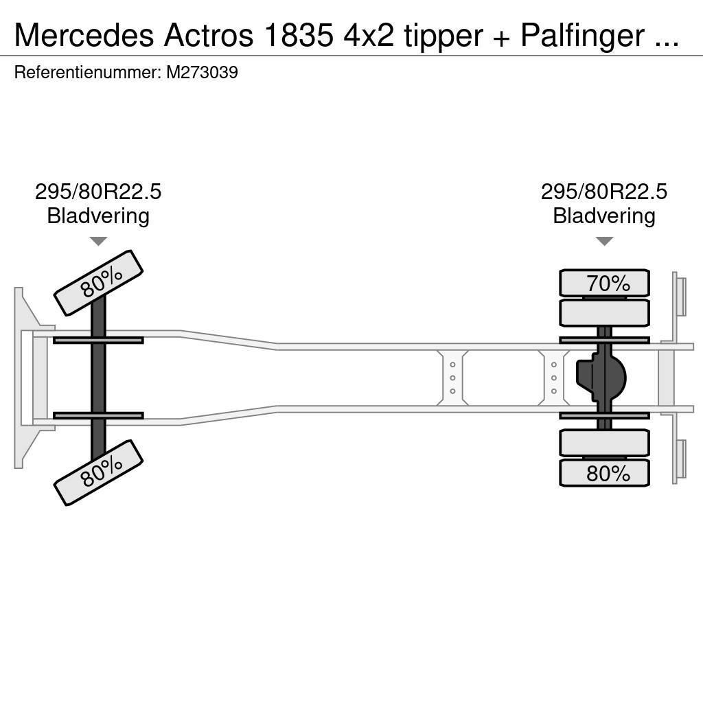 Mercedes-Benz Actros 1835 4x2 tipper + Palfinger PK12000 Damperli kamyonlar