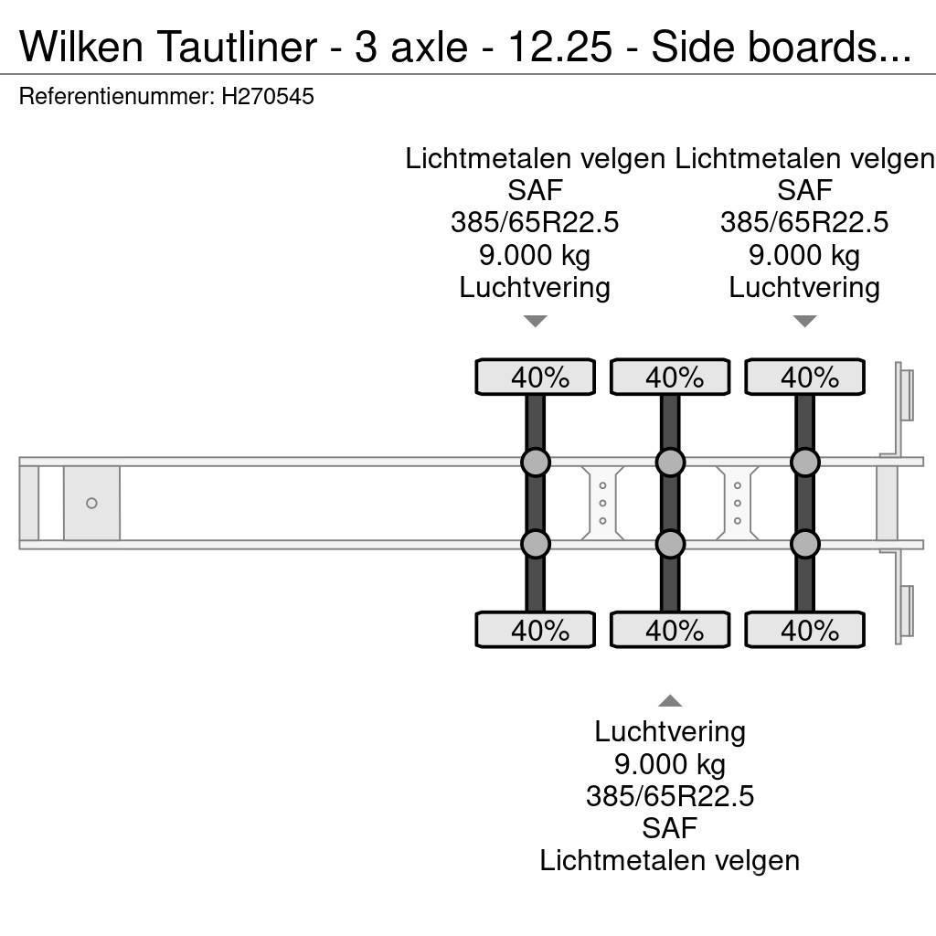  Wilken Tautliner - 3 axle - 12.25 - Side boards - Perdeli yari çekiciler