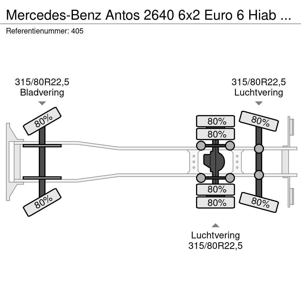 Mercedes-Benz Antos 2640 6x2 Euro 6 Hiab 166K Hipro 2 x Hydr. Ro Yol-Arazi Tipi Vinçler (AT)