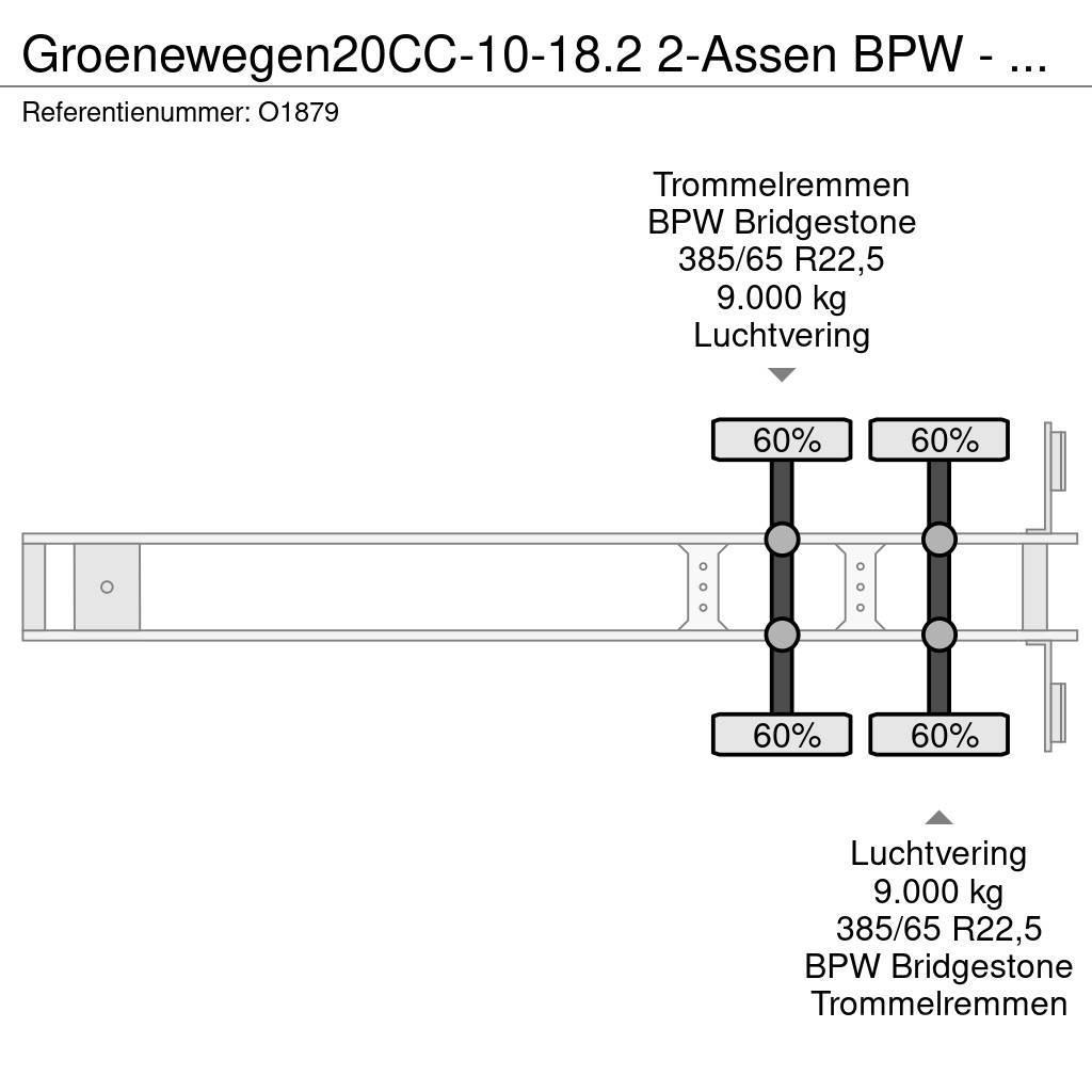 Groenewegen 20CC-10-18.2 2-Assen BPW - DrumBrakes - Air Suspen Konteyner yari çekiciler