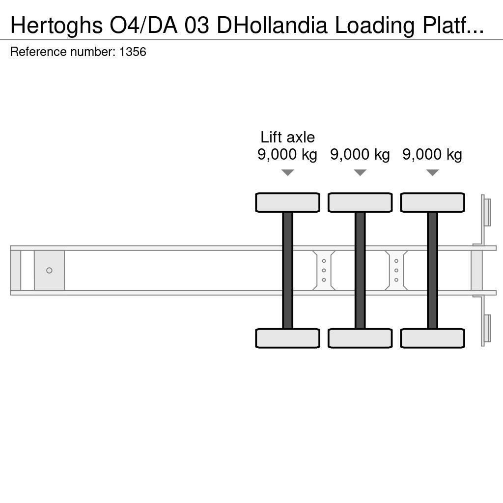  Hertoghs O4/DA 03 DHollandia Loading Platform 3 Ax Kapali kasa yari römorklar