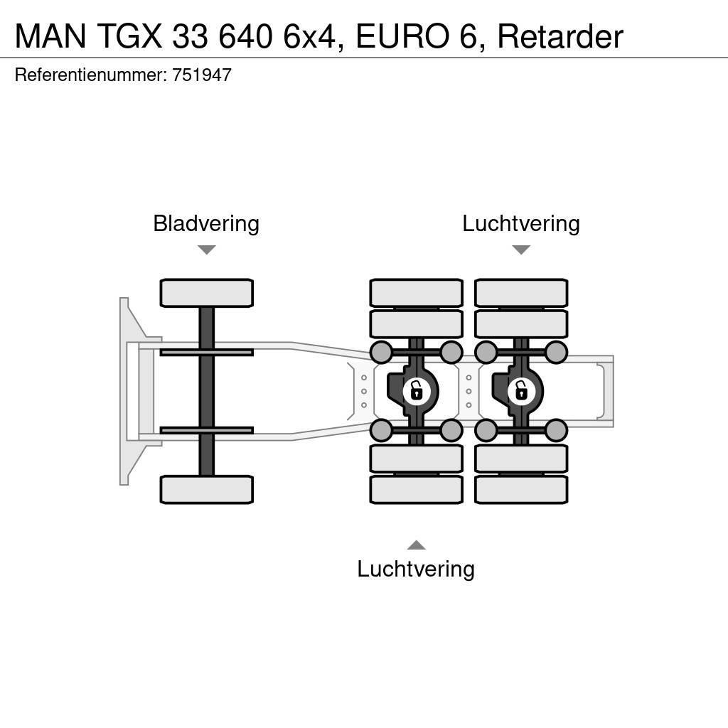 MAN TGX 33 640 6x4, EURO 6, Retarder Çekiciler