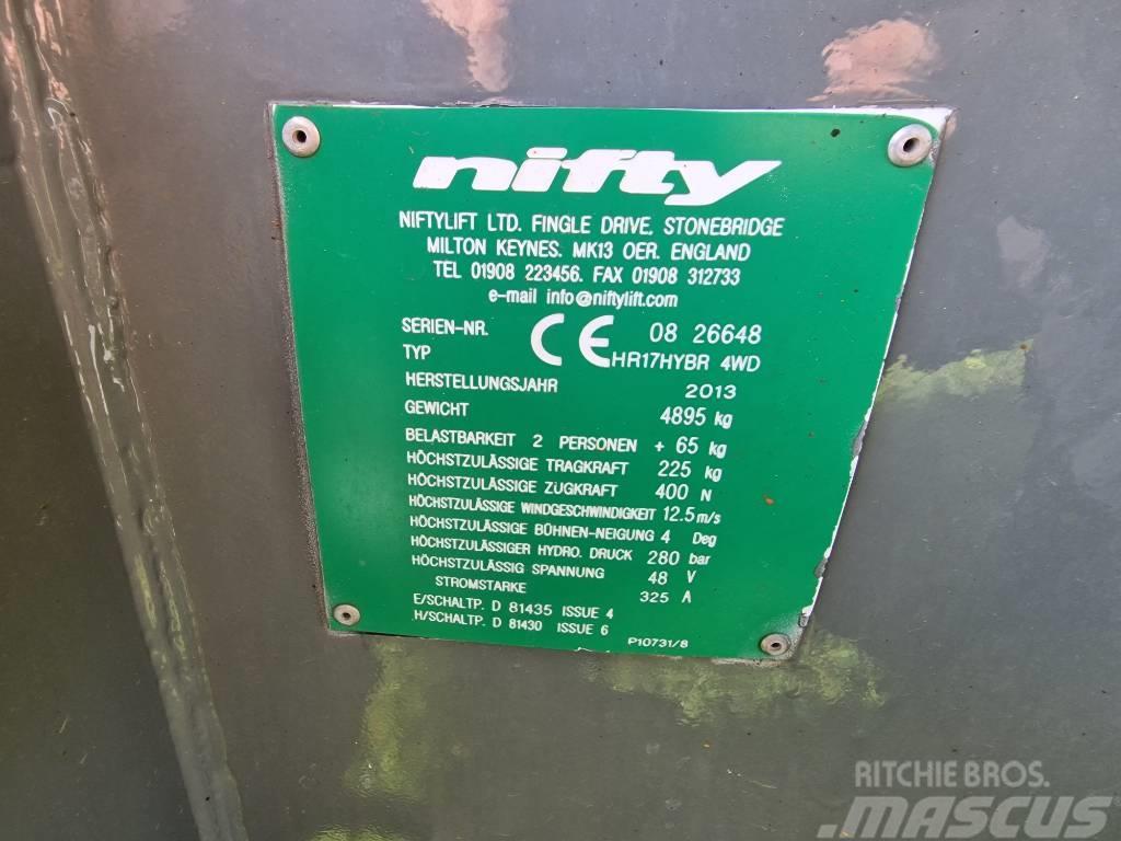 Niftylift HR17 hybrid 4x4 hybride knikarmhoogwerker hoogwerk Körüklü personel platformları