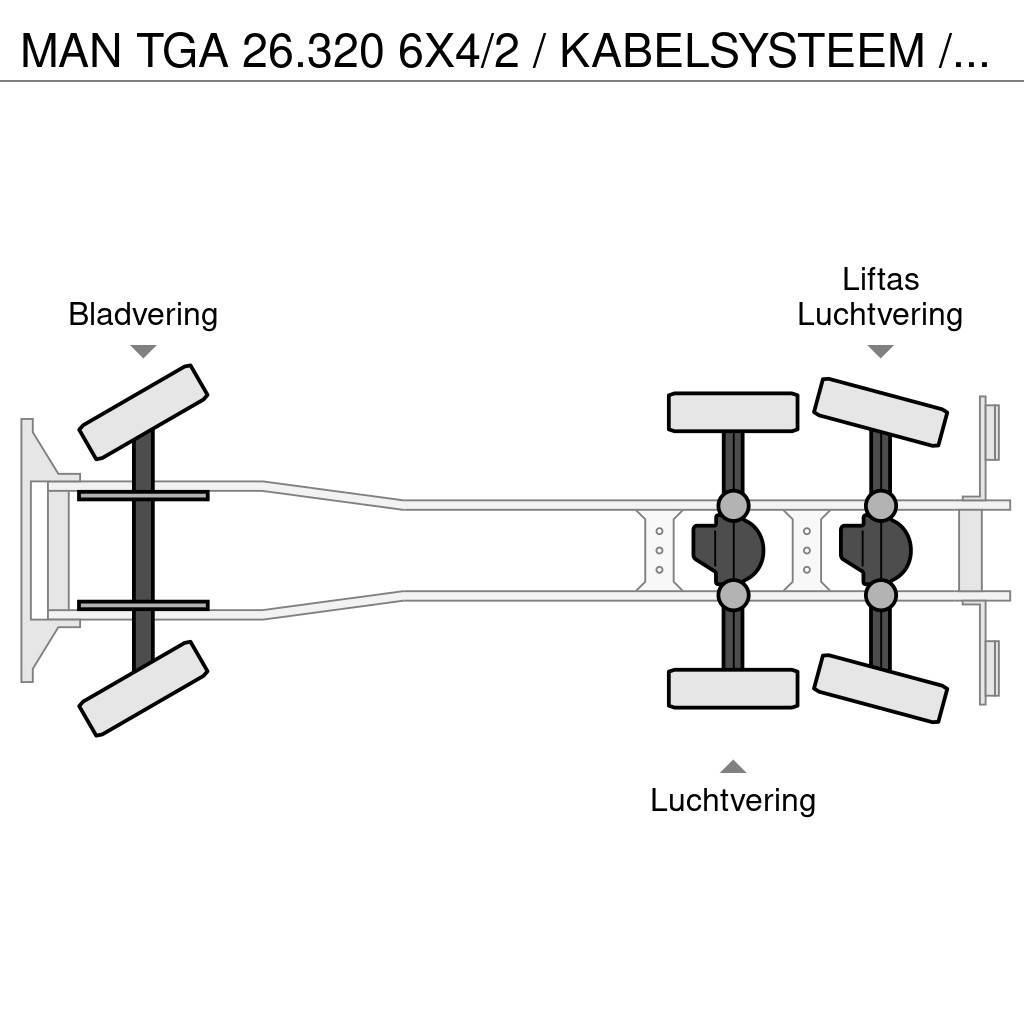 MAN TGA 26.320 6X4/2 / KABELSYSTEEM / CABLE SYSTEEM / Vinçli kamyonlar