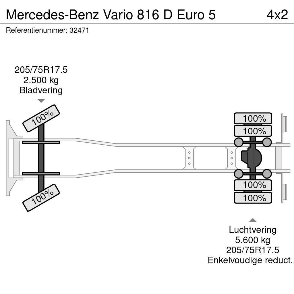 Mercedes-Benz Vario 816 D Euro 5 Atik kamyonlari
