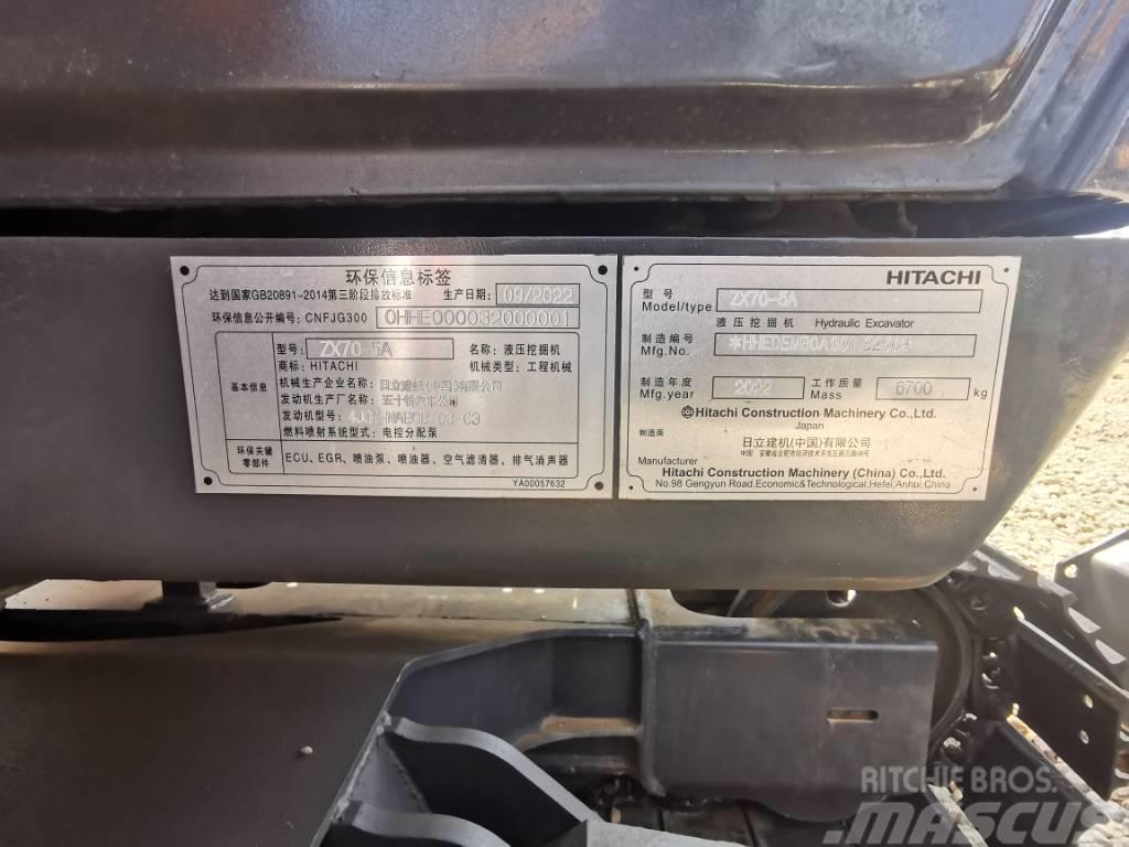 Hitachi ZX 70 Mini ekskavatörler, 7 tona dek