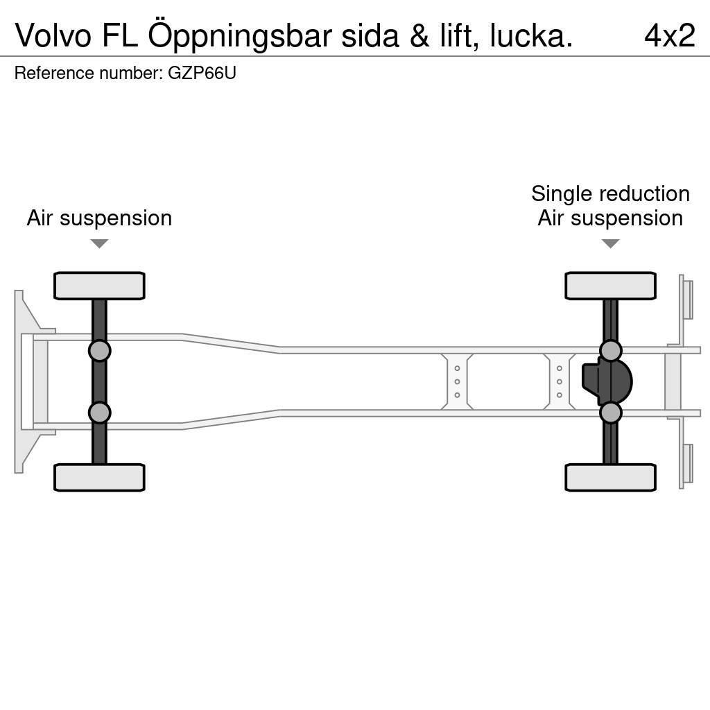 Volvo FL Öppningsbar sida & lift, lucka. Kapali kasa kamyonlar