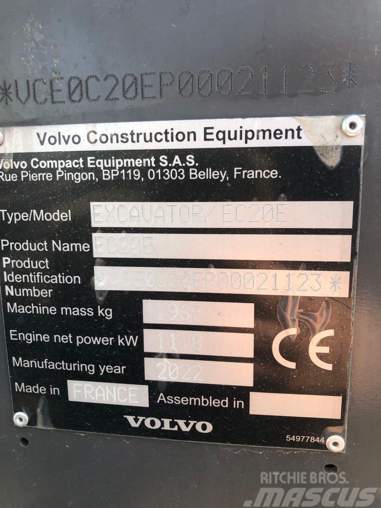 Volvo EC 20 E Mini ekskavatörler, 7 tona dek