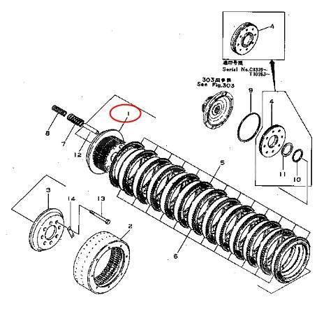 Komatsu D155A-1 steering clutch drum 175-22-21271 Sanzuman