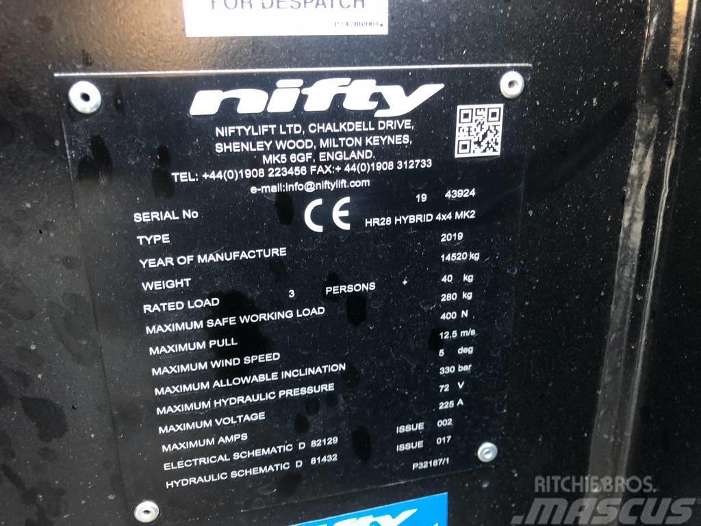 Niftylift HR28 Hybrid 4x4 MK2 Körüklü personel platformları