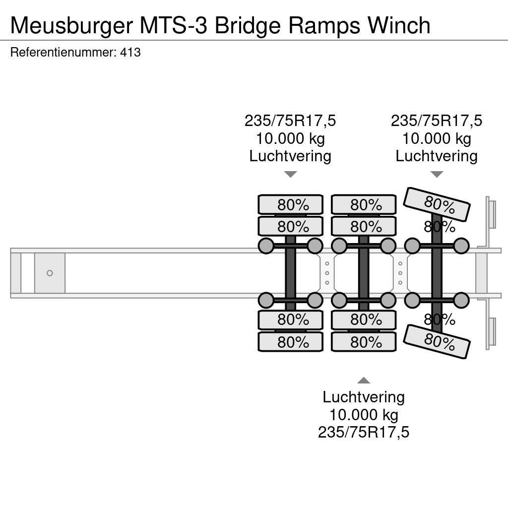 Meusburger MTS-3 Bridge Ramps Winch Low loader yari çekiciler