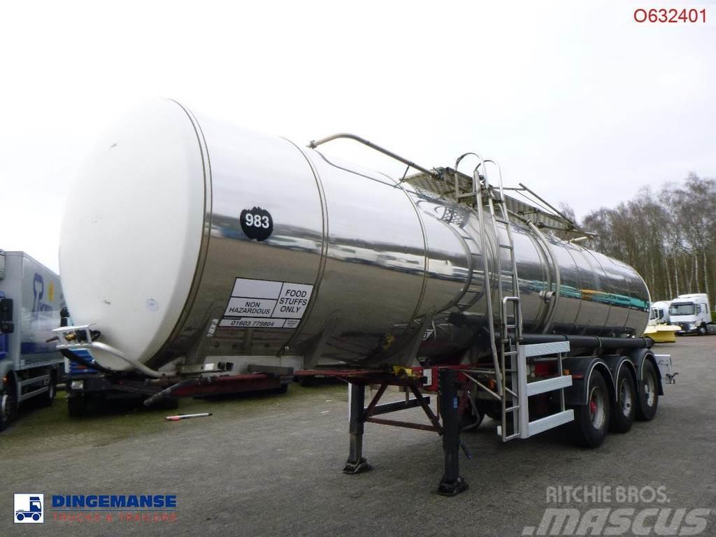  Crane Fruehauf Food tank inox 30 m3 / 1 comp Tanker yari çekiciler
