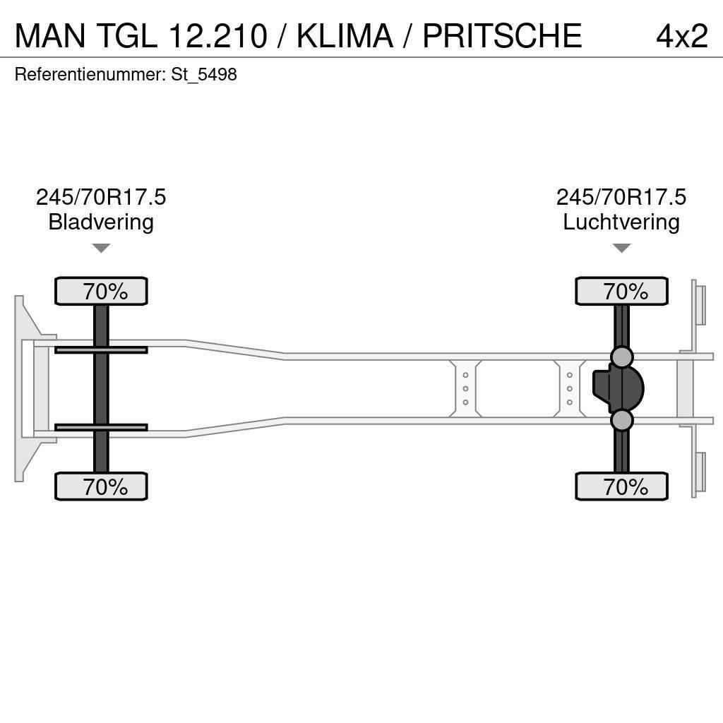 MAN TGL 12.210 / KLIMA / PRITSCHE Flatbed kamyonlar