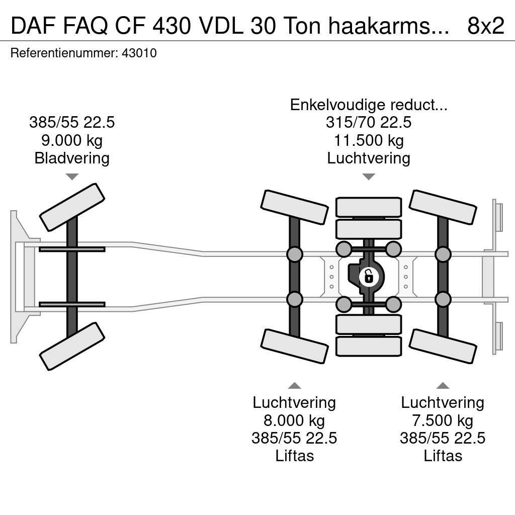 DAF FAQ CF 430 VDL 30 Ton haakarmsysteem Vinçli kamyonlar