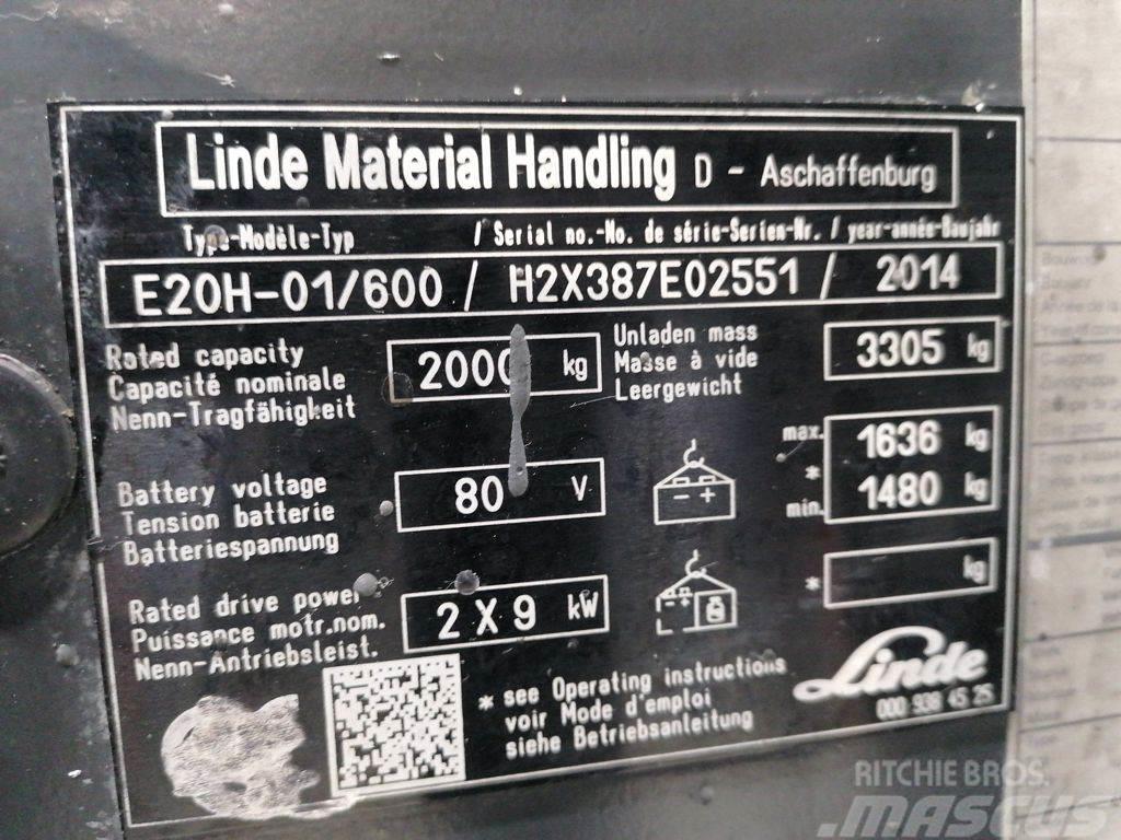Linde E20H-01/600 Elektrikli forkliftler