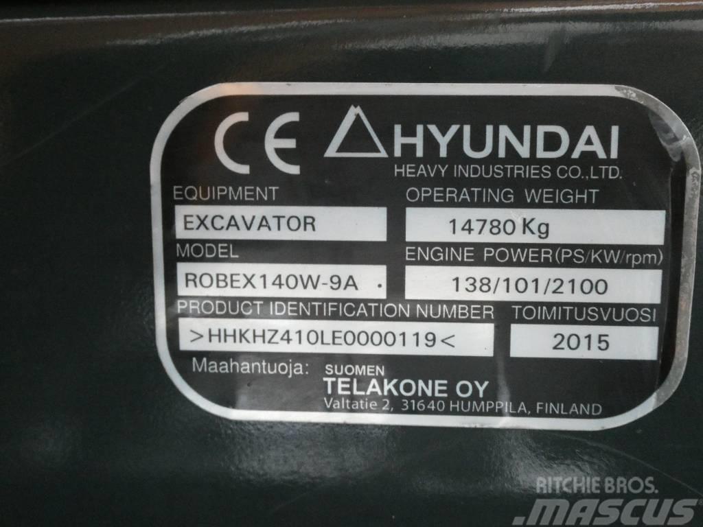 Hyundai Robex 140 W-9 A Lastik tekerli ekskavatörler