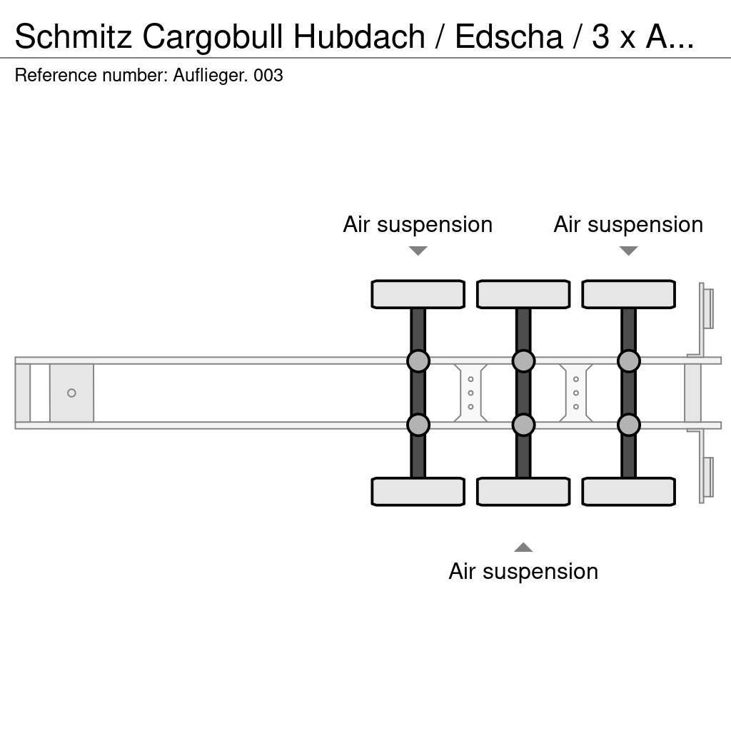 Schmitz Cargobull Hubdach / Edscha / 3 x Achsen Perdeli yari çekiciler