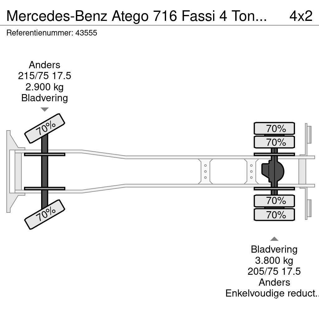 Mercedes-Benz Atego 716 Fassi 4 Tonmeter laadkraan Just 167.491 Yol-Arazi Tipi Vinçler (AT)