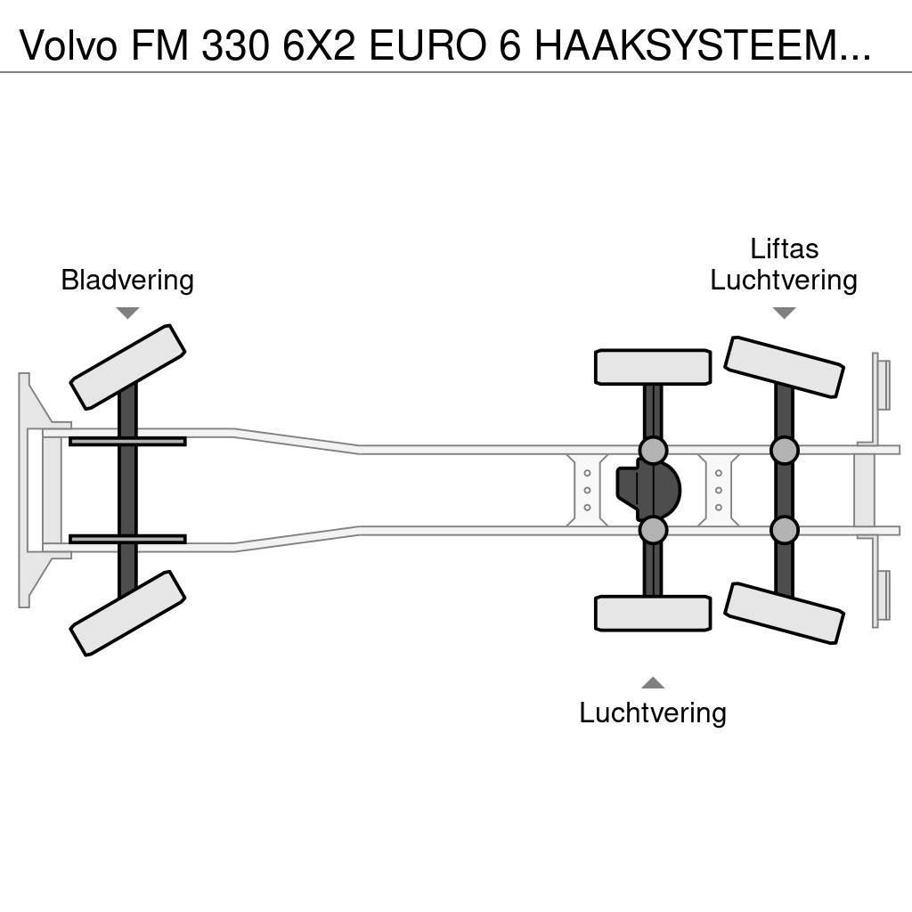 Volvo FM 330 6X2 EURO 6 HAAKSYSTEEM + HIAB 200 C 3 KRAAN Vinçli kamyonlar