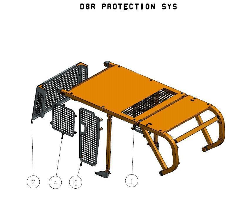 CAT Sweeps and Screens for D8R Diger traktör aksesuarlari