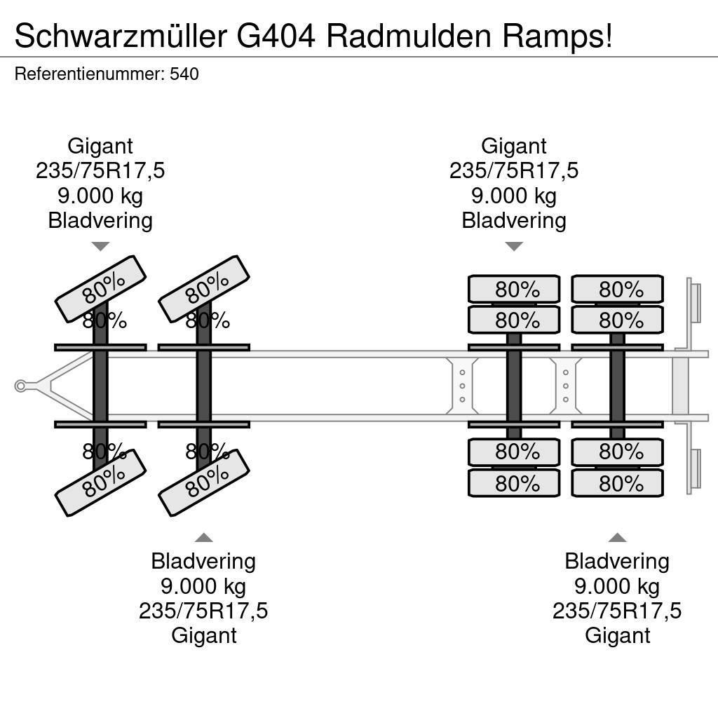 Schwarzmüller G404 Radmulden Ramps! Alçak yükleyici