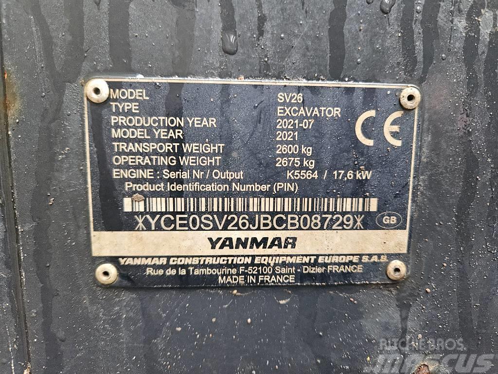 Yanmar SV 26 Mini ekskavatörler, 7 tona dek